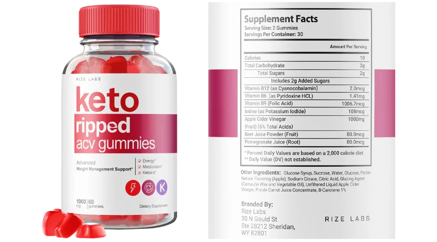 keto ripped acv gummies ingredients